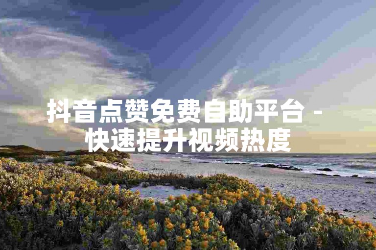 抖音点赞免费自助平台 - 快速提升视频热度