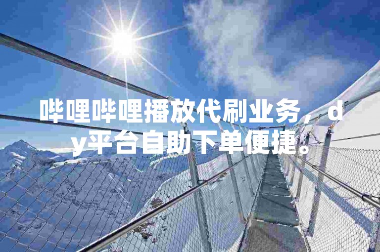 哔哩哔哩播放代刷业务，dy平台自助下单便捷。