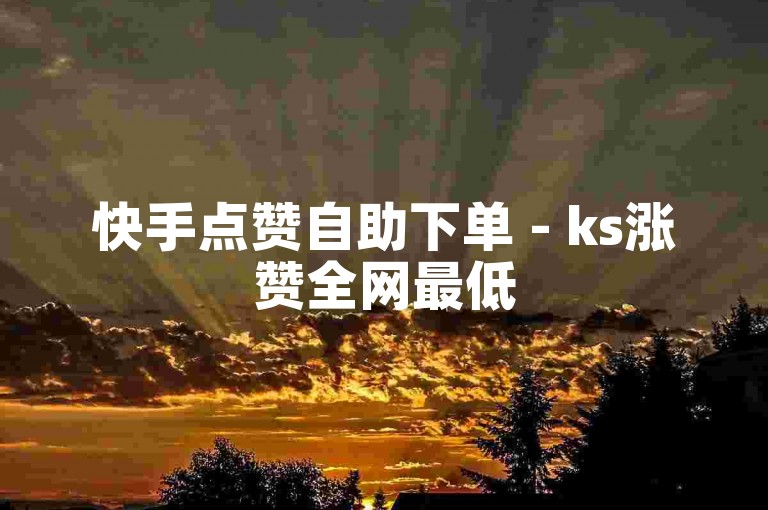 快手点赞自助下单 - ks涨赞全网最低