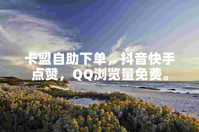 卡盟自助下单，抖音快手点赞，QQ浏览量免费。