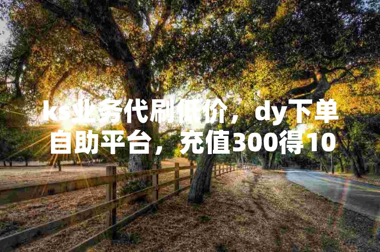 ks业务代刷低价，dy下单自助平台，充值300得10000快币。