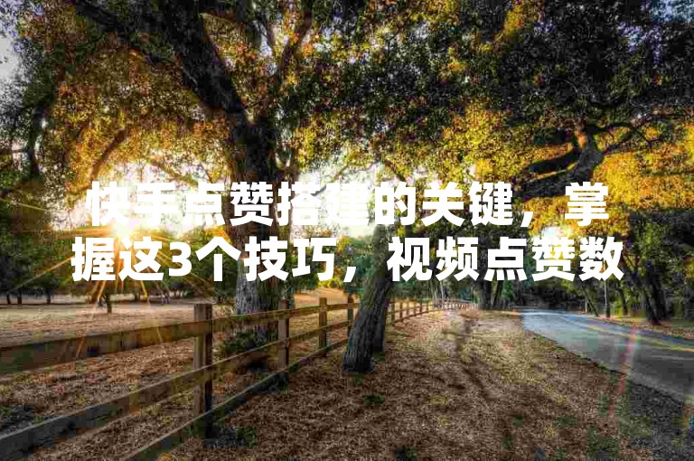 快手点赞搭建的关键，掌握这3个技巧，视频点赞数轻松提升！