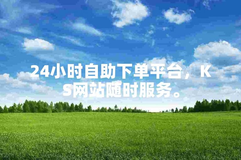 24小时自助下单平台，KS网站随时服务。