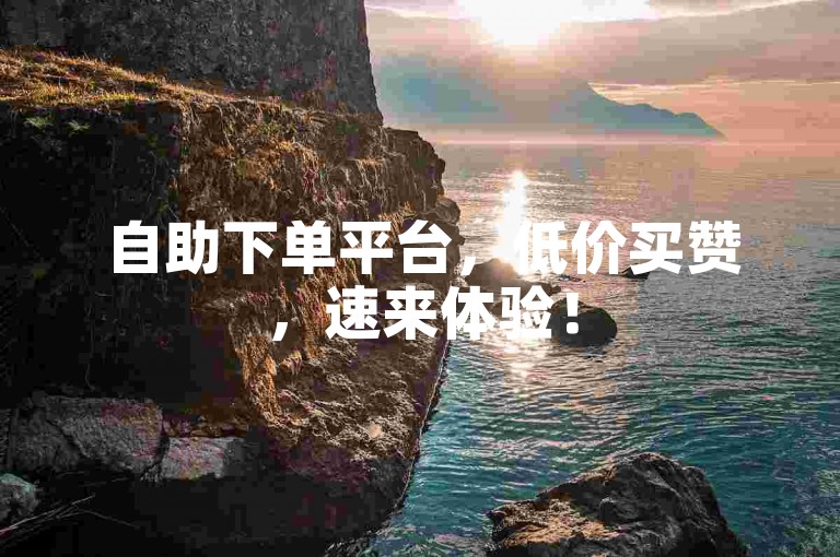 自助下单平台，低价买赞，速来体验！