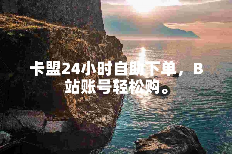 卡盟24小时自助下单，B站账号轻松购。