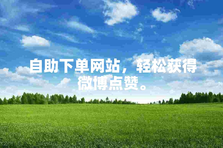 自助下单网站，轻松获得微博点赞。