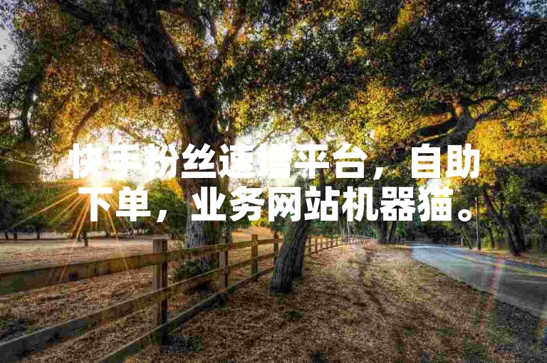 快手粉丝速增平台，自助下单，业务网站机器猫。