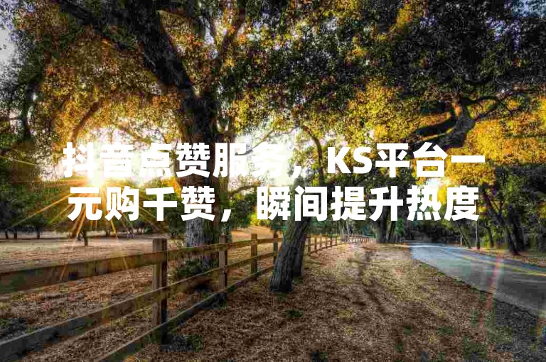 抖音点赞服务，KS平台一元购千赞，瞬间提升热度。