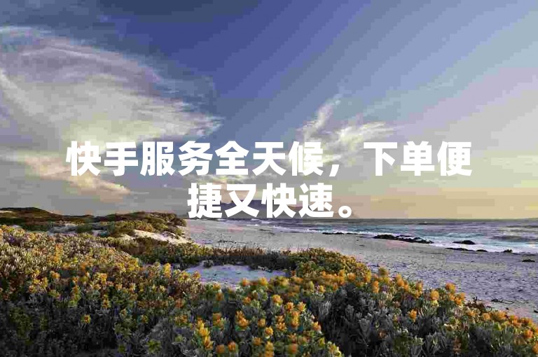 快手服务全天候，下单便捷又快速。