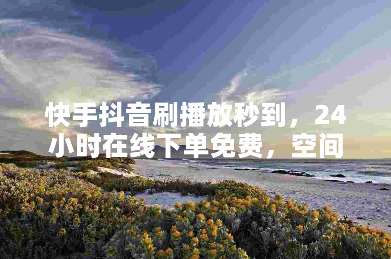 快手抖音刷播放秒到，24小时在线下单免费，空间自助业务。