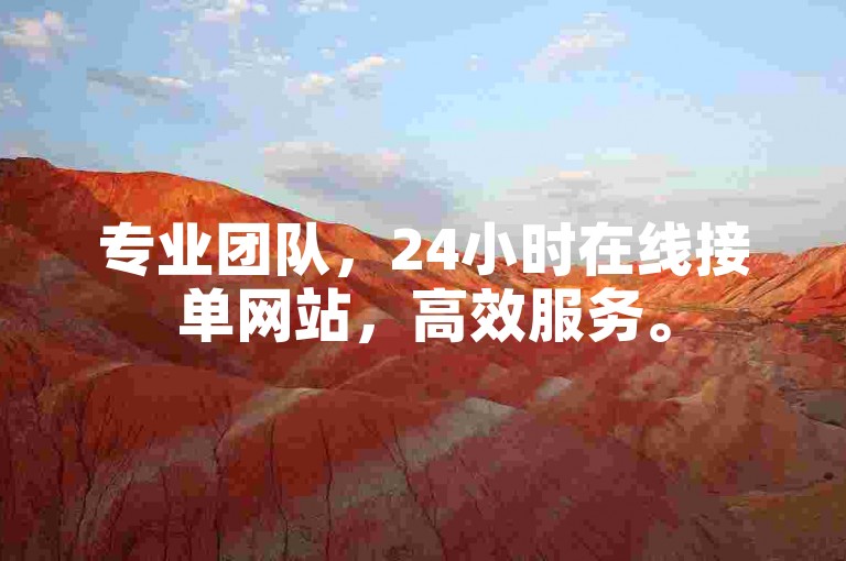 专业团队，24小时在线接单网站，高效服务。