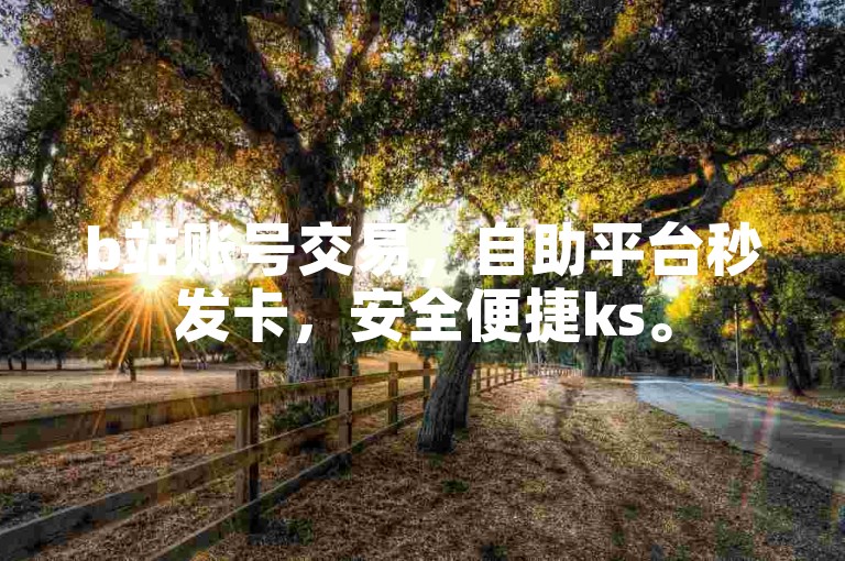 b站账号交易，自助平台秒发卡，安全便捷ks。