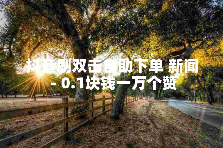 抖音刷双击自助下单 新闻 - 0.1块钱一万个赞