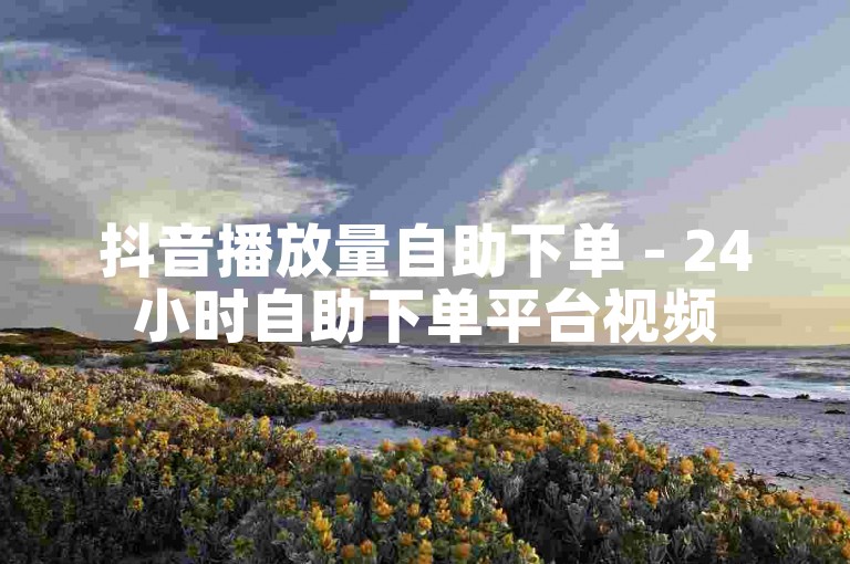 抖音播放量自助下单 - 24小时自助下单平台视频