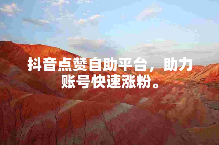 抖音点赞自助平台，助力账号快速涨粉。