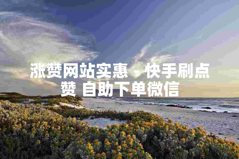 涨赞网站实惠 - 快手刷点赞 自助下单微信