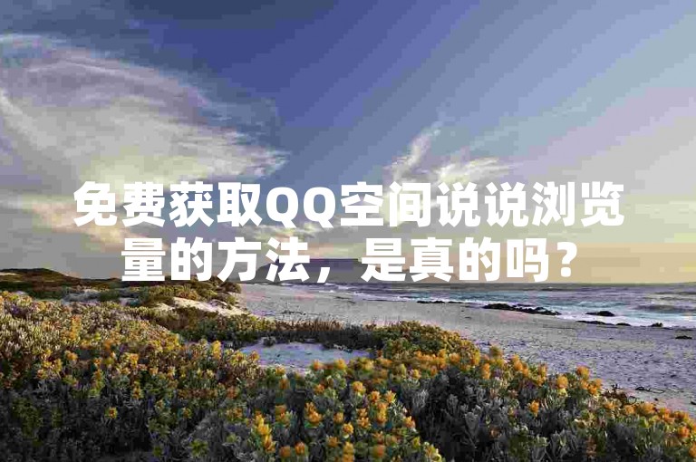 免费获取QQ空间说说浏览量的方法，是真的吗？
