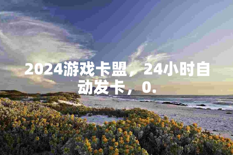 2024游戏卡盟，24小时自动发卡，0.5自助下单新体验。