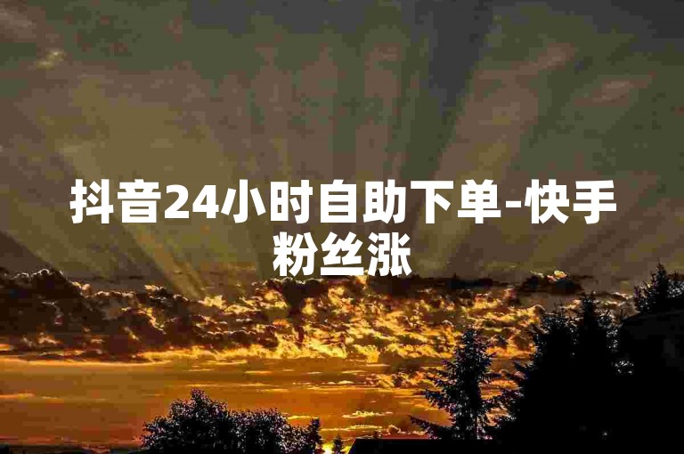 抖音24小时自助下单-快手粉丝涨