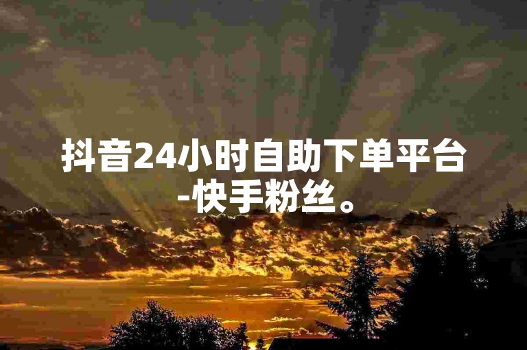 抖音24小时自助下单平台-快手粉丝。