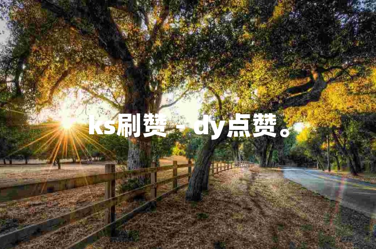 ks刷赞 - dy点赞。