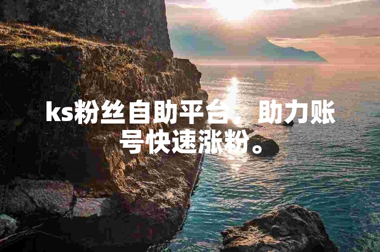 ks粉丝自助平台，助力账号快速涨粉。