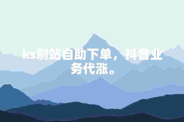 ks刷站自助下单，抖音业务代涨。