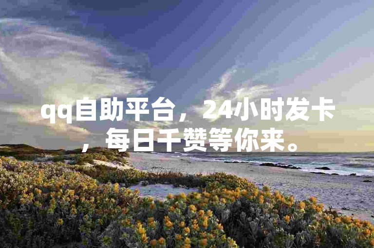 qq自助平台，24小时发卡，每日千赞等你来。