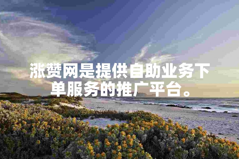 涨赞网是提供自助业务下单服务的推广平台。