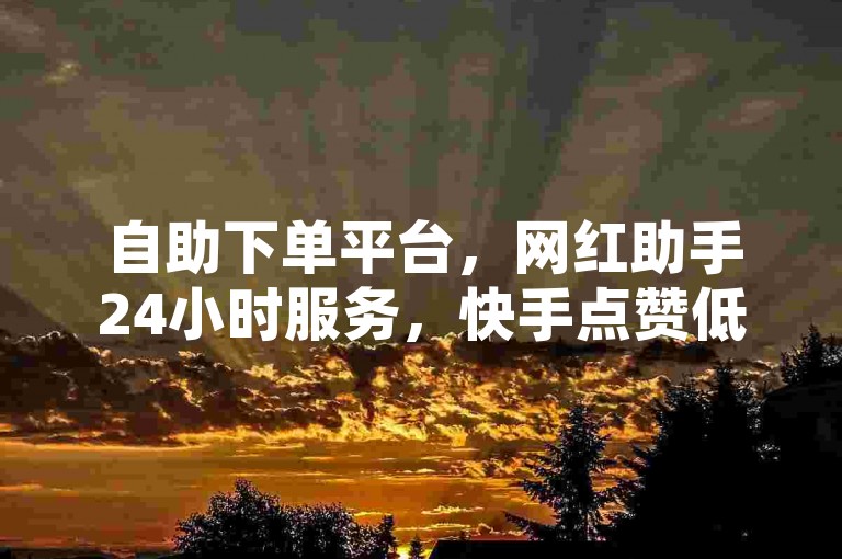 自助下单平台，网红助手24小时服务，快手点赞低价购买。