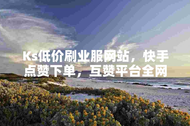 Ks低价刷业服网站，快手点赞下单，互赞平台全网最低。