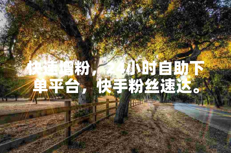 快速增粉，24小时自助下单平台，快手粉丝速达。
