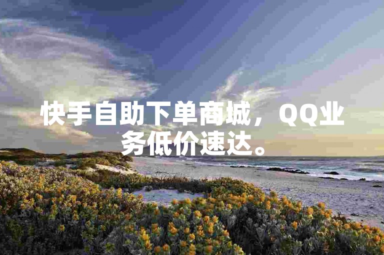 快手自助下单商城，QQ业务低价速达。