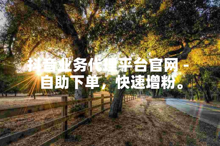 抖音业务代理平台官网 - 自助下单，快速增粉。