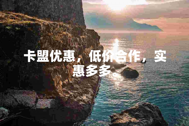 卡盟优惠，低价合作，实惠多多。