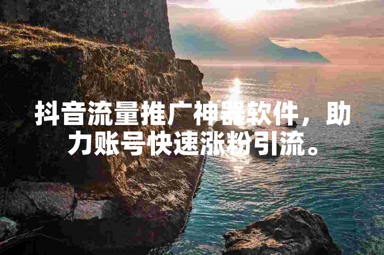 抖音流量推广神器软件，助力账号快速涨粉引流。
