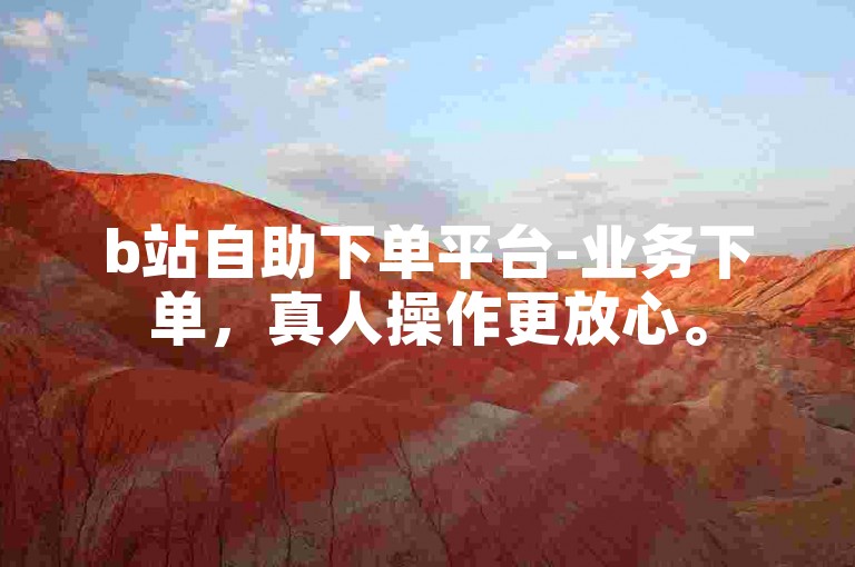 b站自助下单平台-业务下单，真人操作更放心。