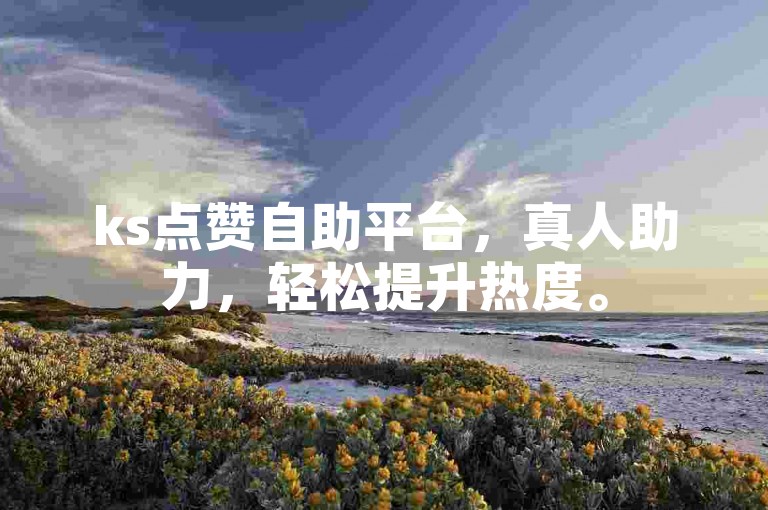 ks点赞自助平台，真人助力，轻松提升热度。