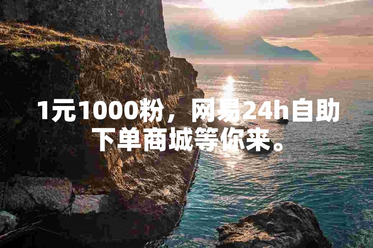 1元1000粉，网易24h自助下单商城等你来。