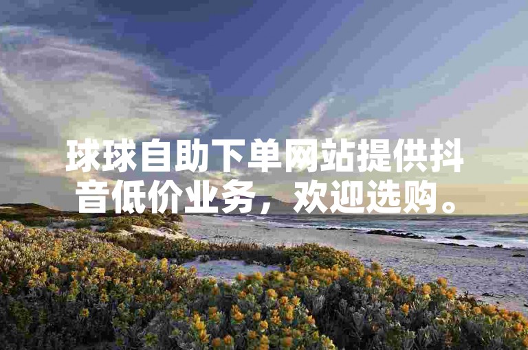 球球自助下单网站提供抖音低价业务，欢迎选购。