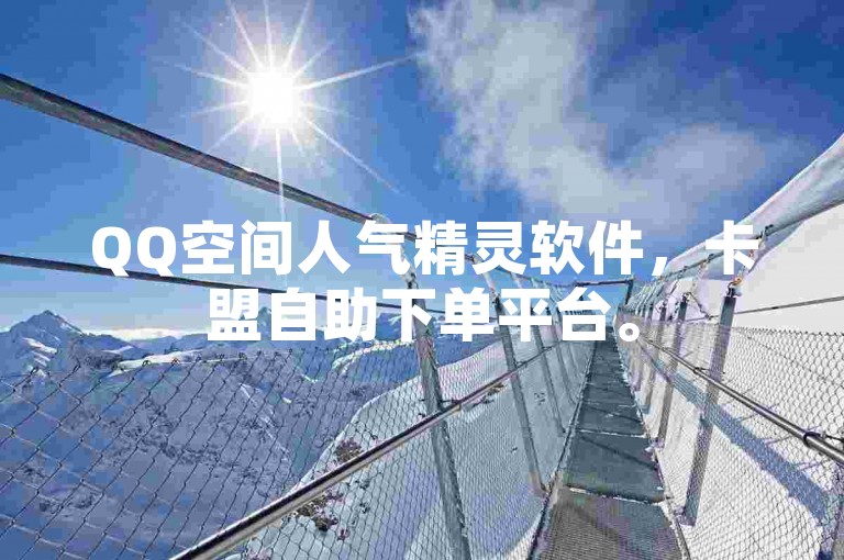 QQ空间人气精灵软件，卡盟自助下单平台。