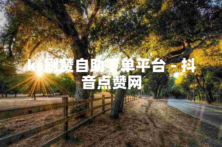 ks刷赞自助下单平台 - 抖音点赞网