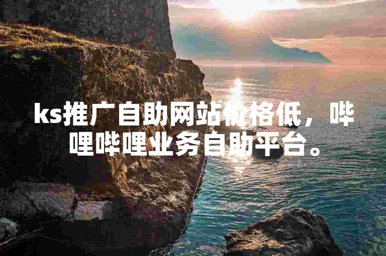 ks推广自助网站价格低，哔哩哔哩业务自助平台。