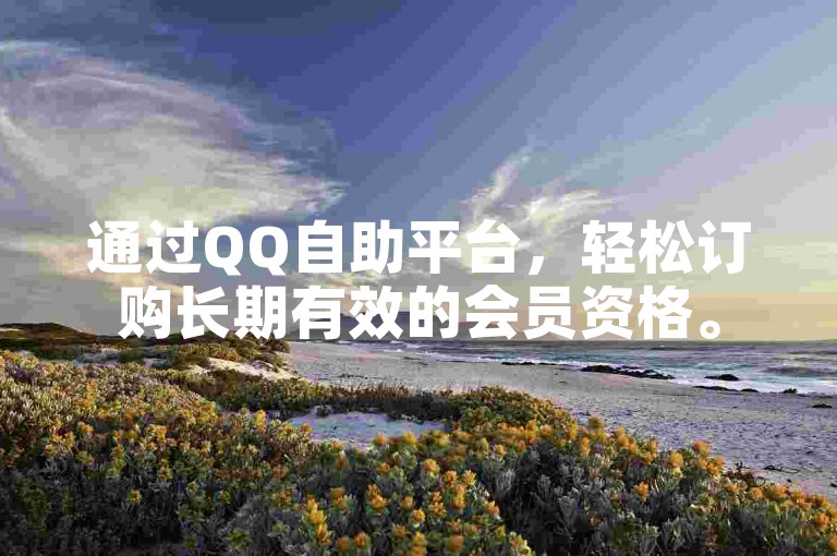 通过QQ自助平台，轻松订购长期有效的会员资格。