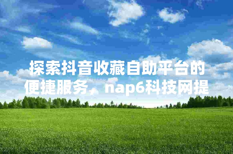 探索抖音收藏自助平台的便捷服务，nap6科技网提供快手刷亲密度网站，空间自助下单业务让您的dy24小时自助业务体验更加顺畅。
