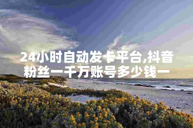 24小时自动发卡平台,抖音粉丝一千万账号多少钱一个