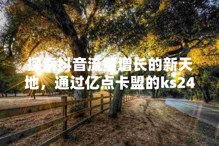 探索抖音流量增长的新天地，通过亿点卡盟的ks24小时自助下单平台，体验网红助手App带来的独特魅力，让微利变得不再平凡！