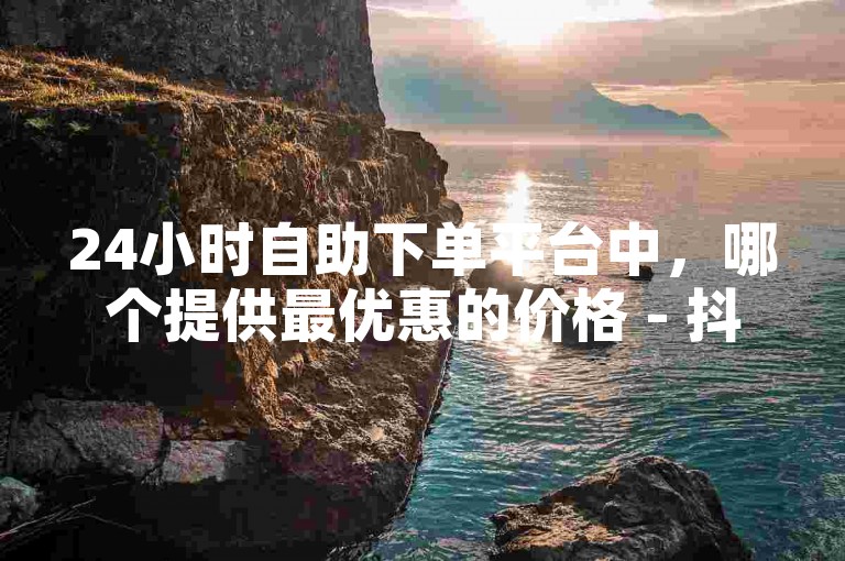24小时自助下单平台中，哪个提供最优惠的价格 - 抖音点赞服务仅需一元。