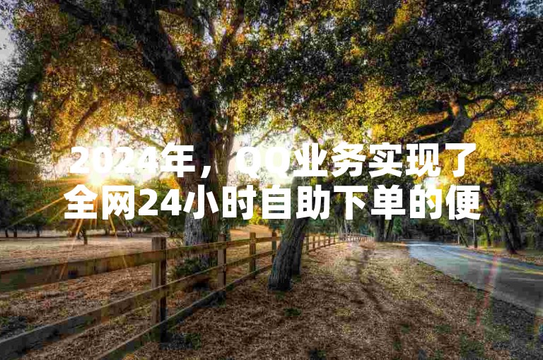 2024年，QQ业务实现了全网24小时自助下单的便捷服务。