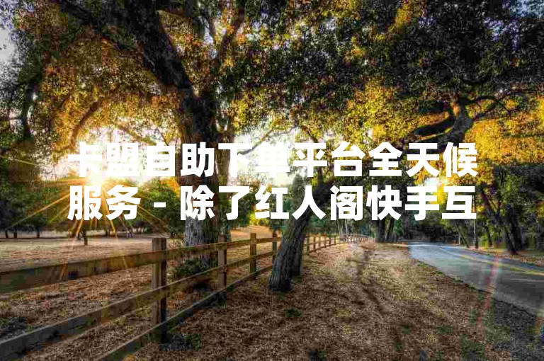 卡盟自助下单平台全天候服务 - 除了红人阁快手互赞软件，还有哪些选择？
